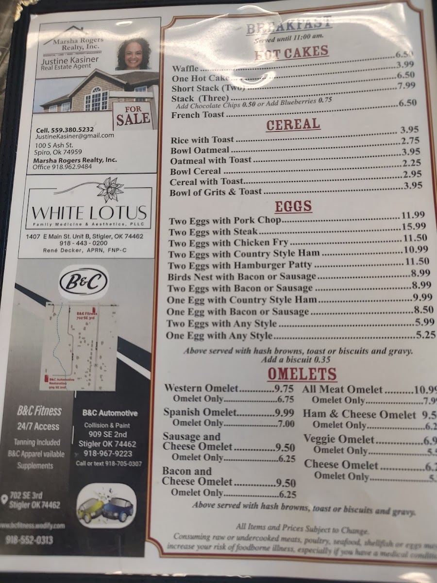 Shellys Cafe Menu - Image 3